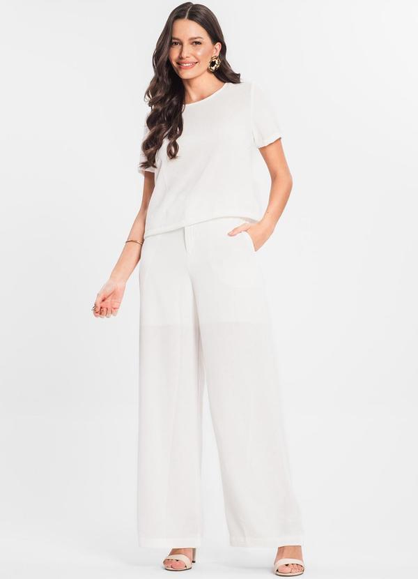 Endless - Conjunto Feminino Blusa com Calça Bege