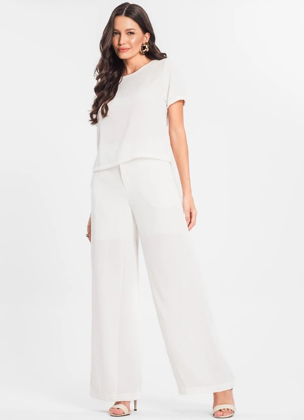 Endless - Conjunto Feminino Blusa com Calça Bege 3