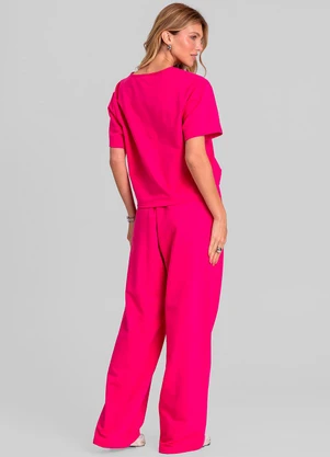 Dianna - Conjunto Feminino Blusa com Calça Rosa - DIANNA
