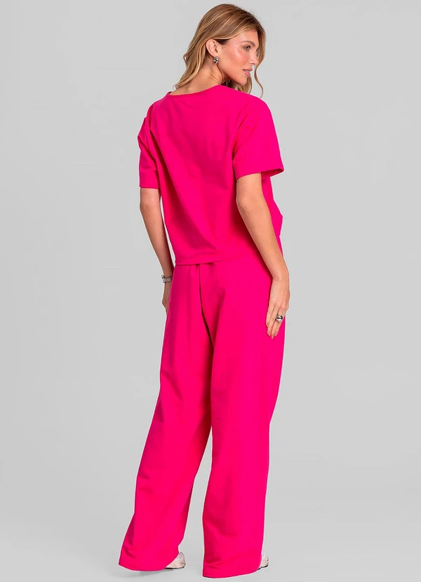 Dianna - Conjunto Feminino Blusa com Calça Rosa 2