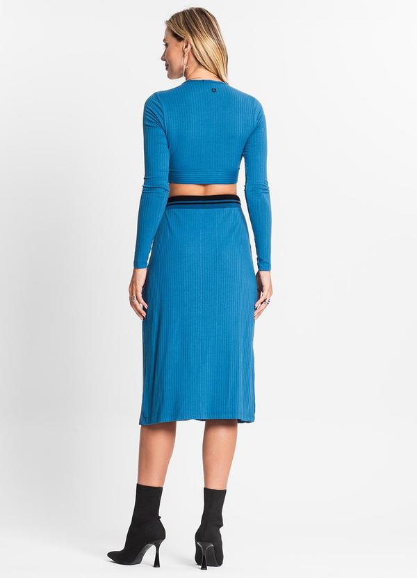 Endless - Conjunto Feminino Blusa com Saia Azul 2