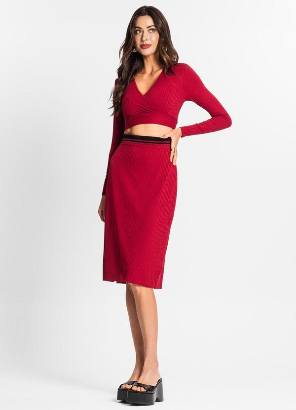 Endless - Conjunto Feminino Blusa com Saia Vermelho