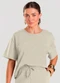 Dianna - Conjunto Feminino Blusa com Shorts Rosa - variação: Bege