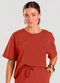Dianna - Conjunto Feminino Blusa com Shorts Rosa - variação: Laranja