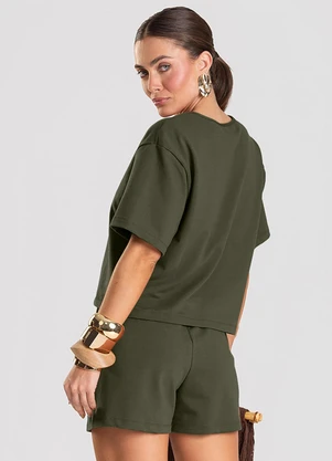 Dianna - Conjunto Feminino Blusa com Shorts Verde - DIANNA