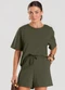 Dianna - Conjunto Feminino Blusa com Shorts Verde - variação: Verde