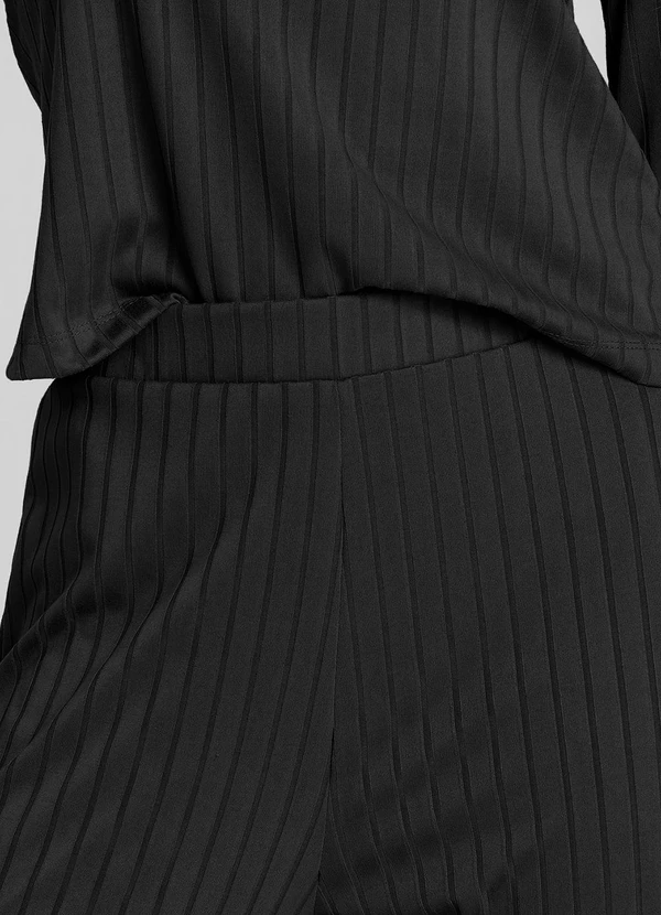 Dianna - Conjunto Feminino Blusa e Calça em Ribana Preto 3