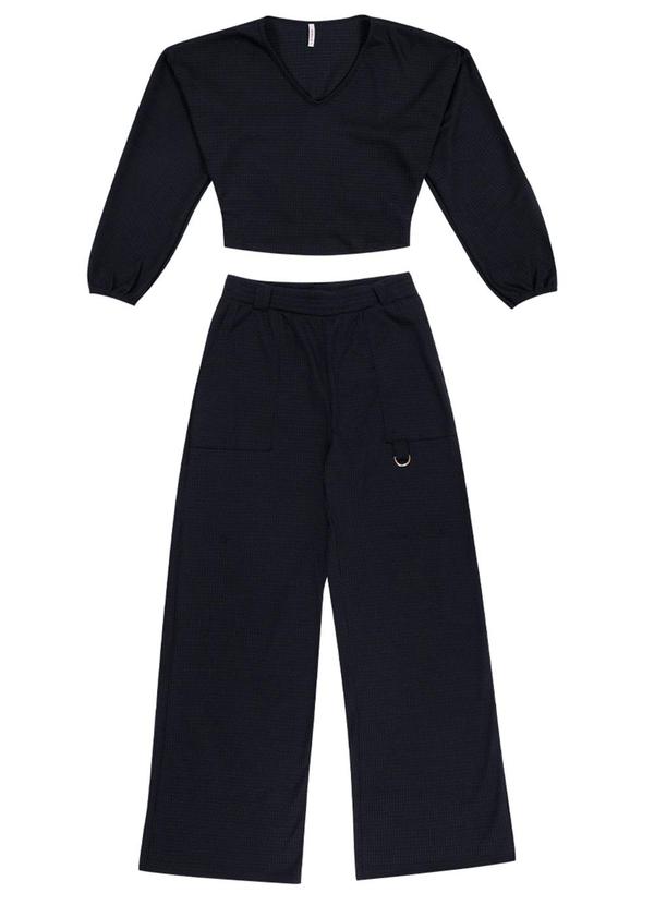 Habana - Conjunto Feminino com Forro em Tricô Preto