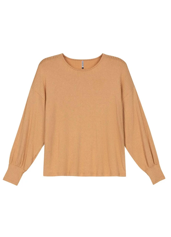 Marialícia - Conjunto Feminino Comfy Canelado Linho Laranja 2