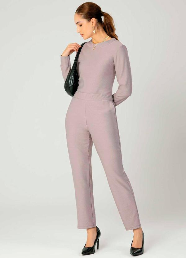 Gris - Conjunto Feminino de Manga Comprida Cinza