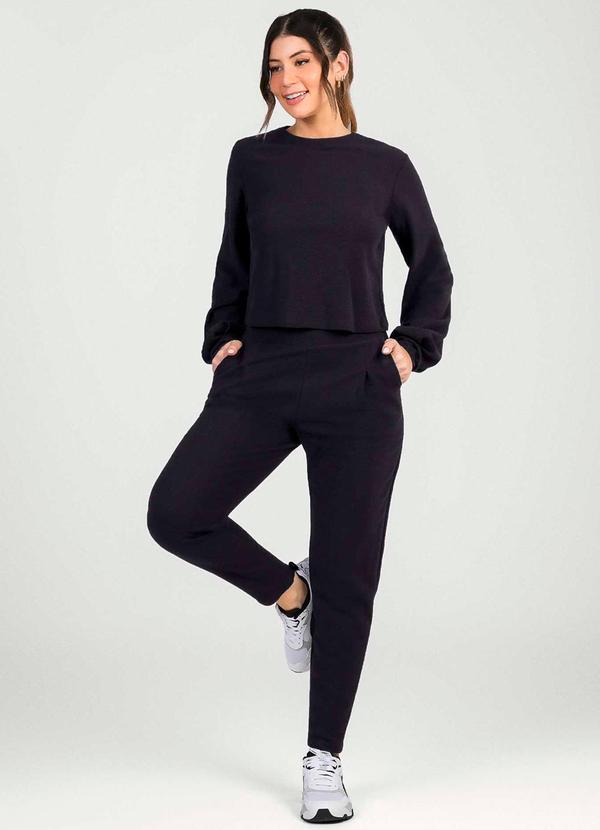Cativa - Conjunto Feminino de Moletom Comfy Preto