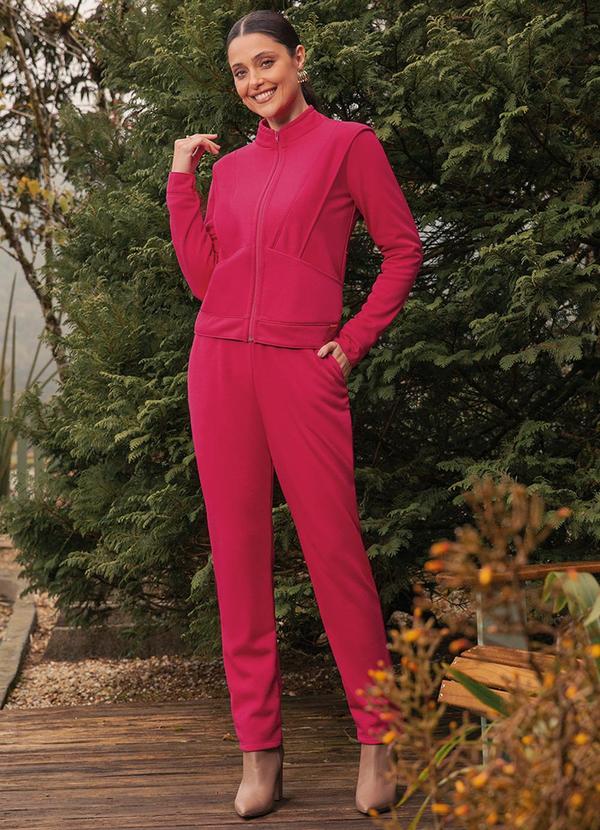 Cativa - Conjunto Feminino em Moletom Rosa