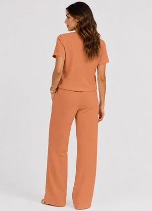 Rovitex - Conjunto Feminino em Polilinho Laranja - ROVITEX