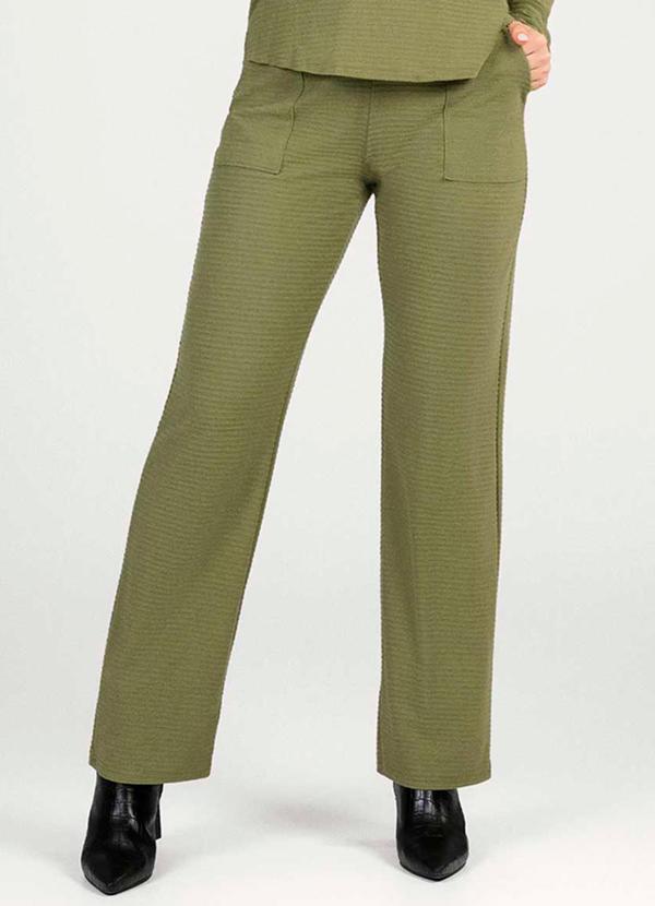 Cativa - Conjunto Feminino em Tricô Texturizado Verde 3