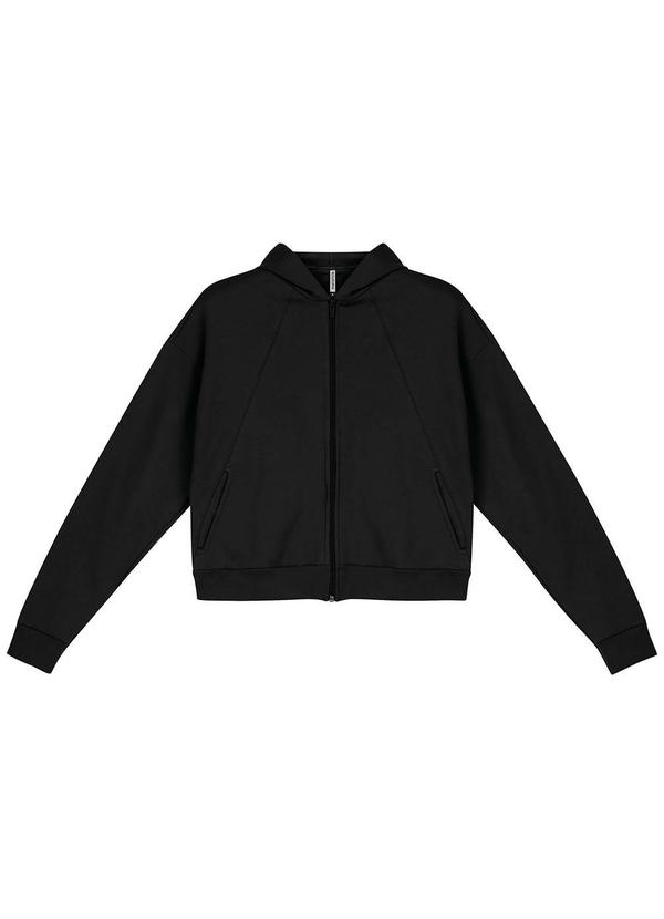 Marialícia - Conjunto Feminino Jaqueta e Calça Moletom Preto 3