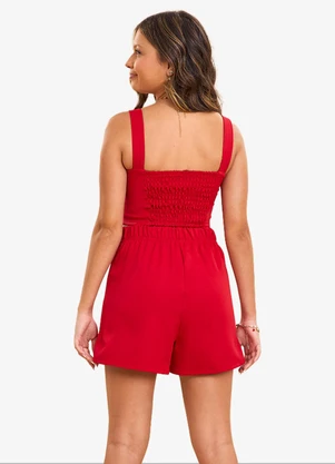 Minty - Conjunto Feminino Justo Laço Decorativo Vermelho - MINTY