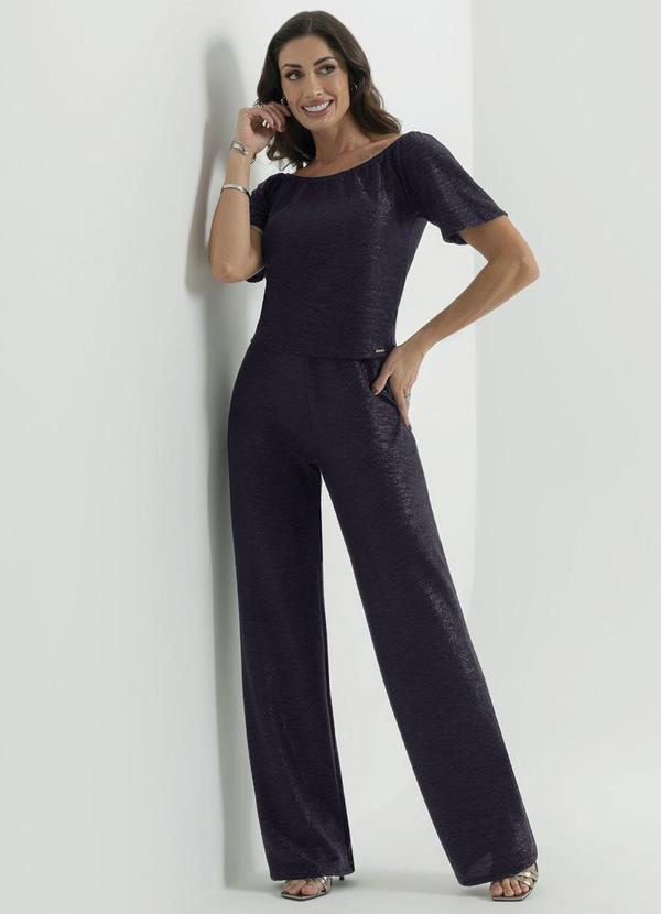 Cativa - Conjunto Feminino Metalizado Preto