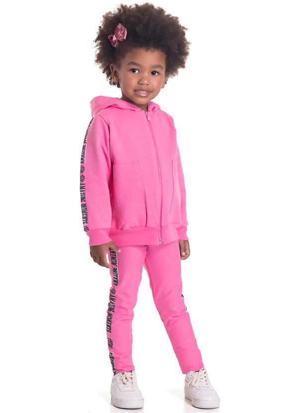 Outlet - Conjunto Feminino Molecotton com Glitter Rosa