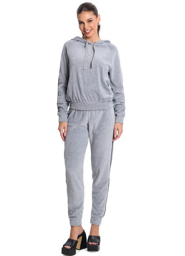 Rovitex - Conjunto Feminino Plush Cinza