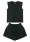 Rovitex - Conjunto Feminino Regata com Shorts Preto - variação: Preto