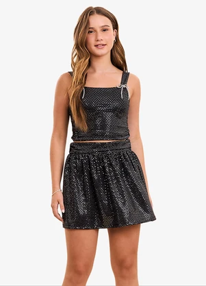 Minty - Conjunto Feminino Regata com Shorts Preto - MINTY