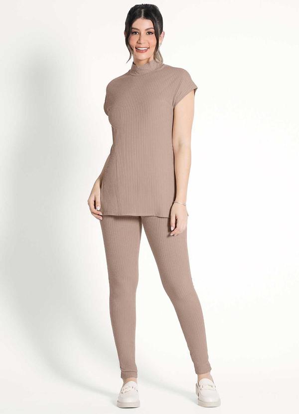 Habana - Conjunto Feminino Sofisticado Marrom