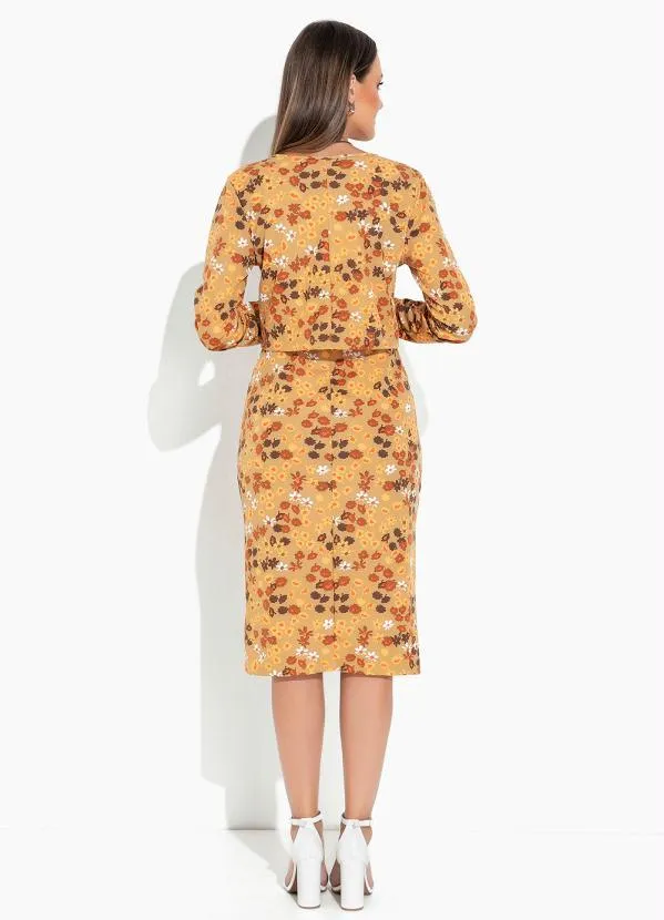 Rosalie - Conjunto Floral Amarelo 4