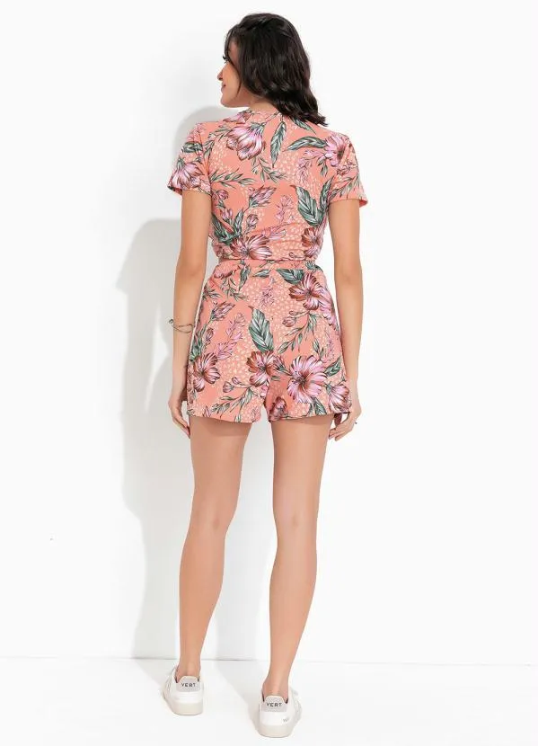 Queima Estoque - ConjuntoFloralCom Decote Ajustável com Amarração 5