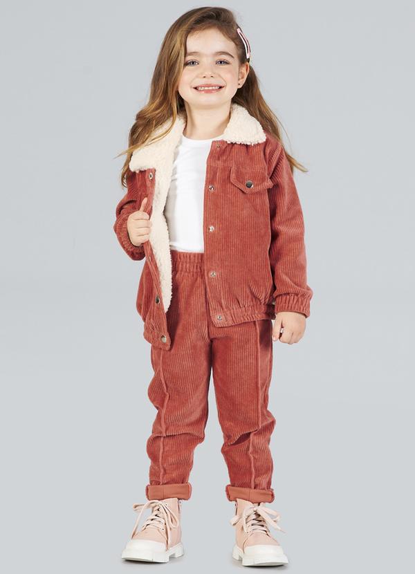 Soft Bonni - Conjunto Infantil Menina Cotelê Rosa