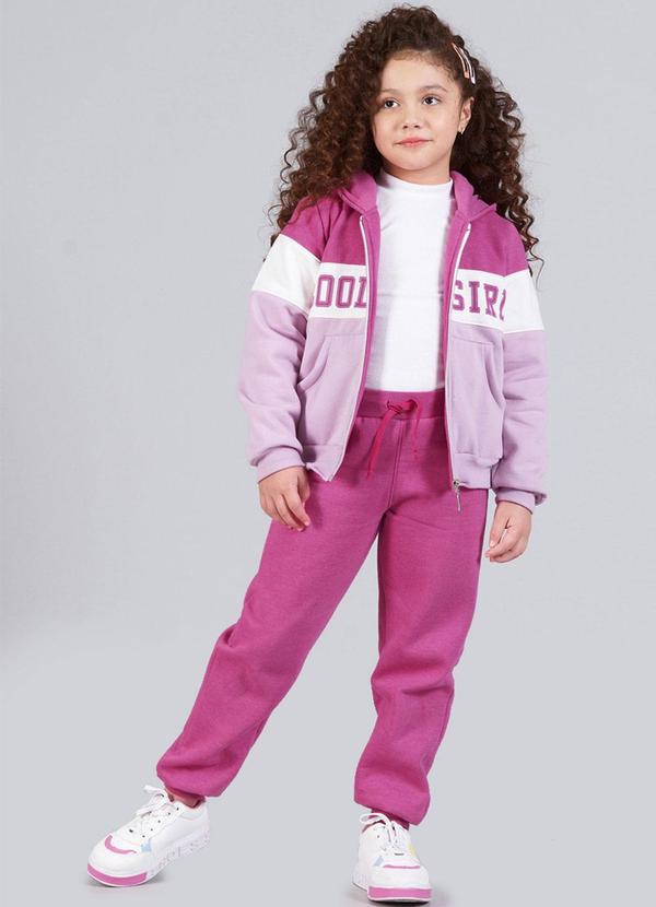 Soft Bonni - Conjunto Infantil Menina Moletom Rosa