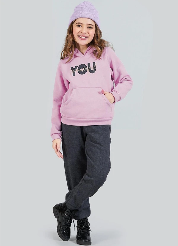 Soft Bonni - Conjunto Infantil Menina Moletom Rosa