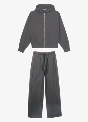 Endless - Conjunto Jaqueta com Capuz e Calça Cinza - ENDLESS