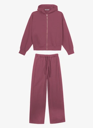 Endless - Conjunto Jaqueta com Capuz e Calça Vermelho - ENDLESS