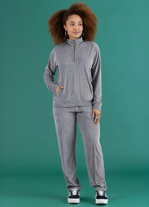Soft Bonni - Conjunto Jaqueta e Calça Adulto Mescla Escuro - SOFT BONNI