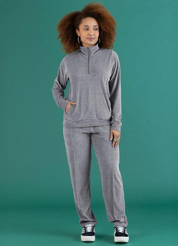 Soft Bonni - Conjunto Jaqueta e Calça Adulto Mescla Escuro