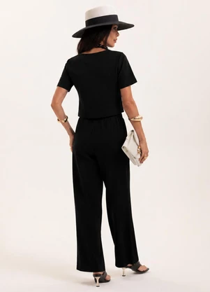 Cativa - Conjunto Leve Texturizado Preto - CATIVA