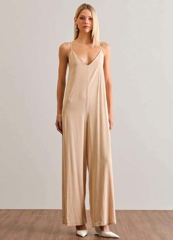 Carlota Costa - Conjunto Macacão com Blazer Cropped Marrom 3