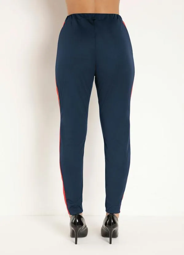 Moda Pop - Conjunto Marinho e Laranja com Recortes 4