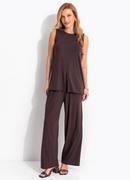 Conjunto Marrom em Malha de Viscose