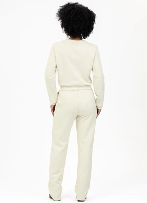 Habana - Conjunto Midi Canelado Off White - HABANA