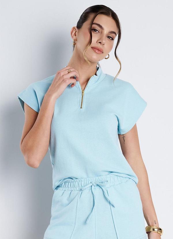 Meu Jeans - Conjunto Moletinho Amora Azul Bebê 5