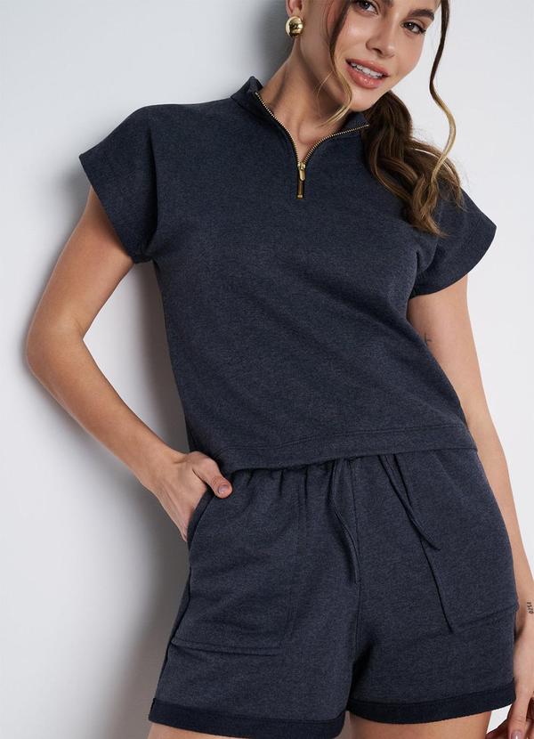 Meu Jeans - Conjunto Moletinho Amora Mescla Escuro 5