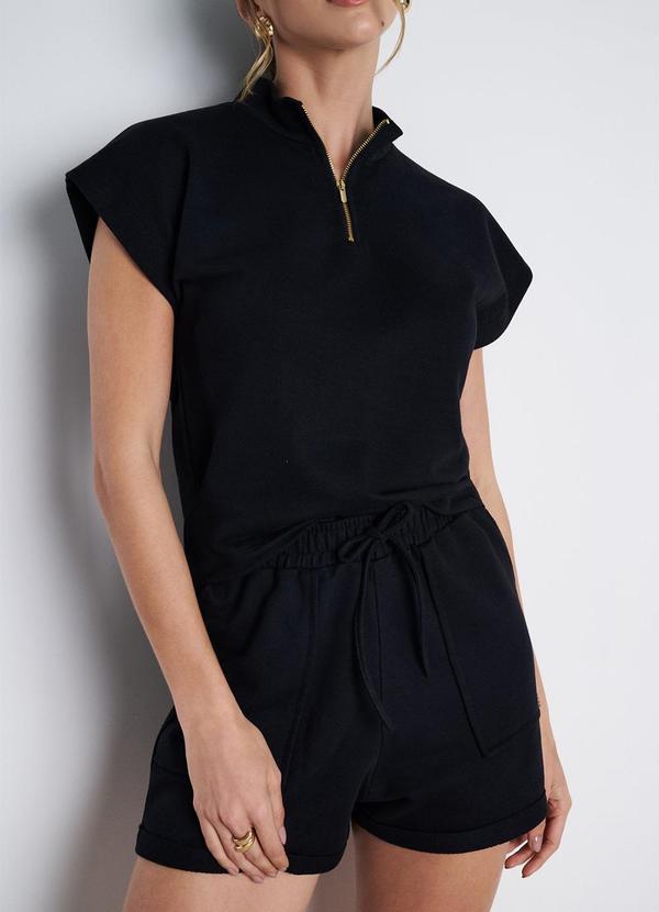 Meu Jeans - Conjunto Moletinho Amora Preto 5