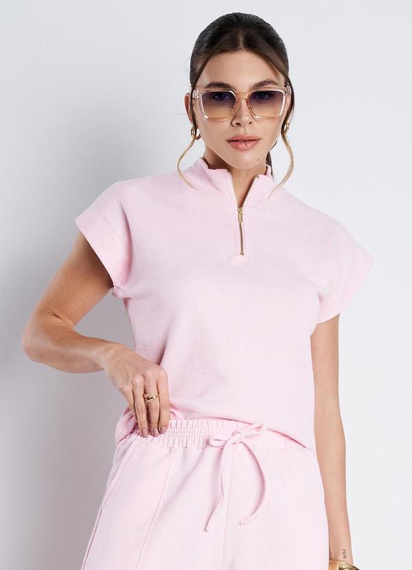 Meu Jeans - Conjunto Moletinho Amora Rosa Bebê 5