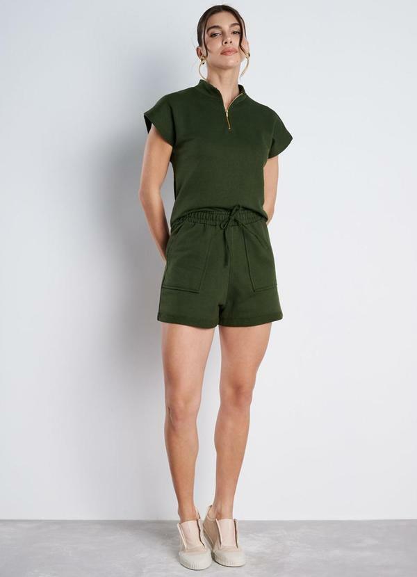 Meu Jeans - Conjunto Moletinho Amora Verde Militar 3