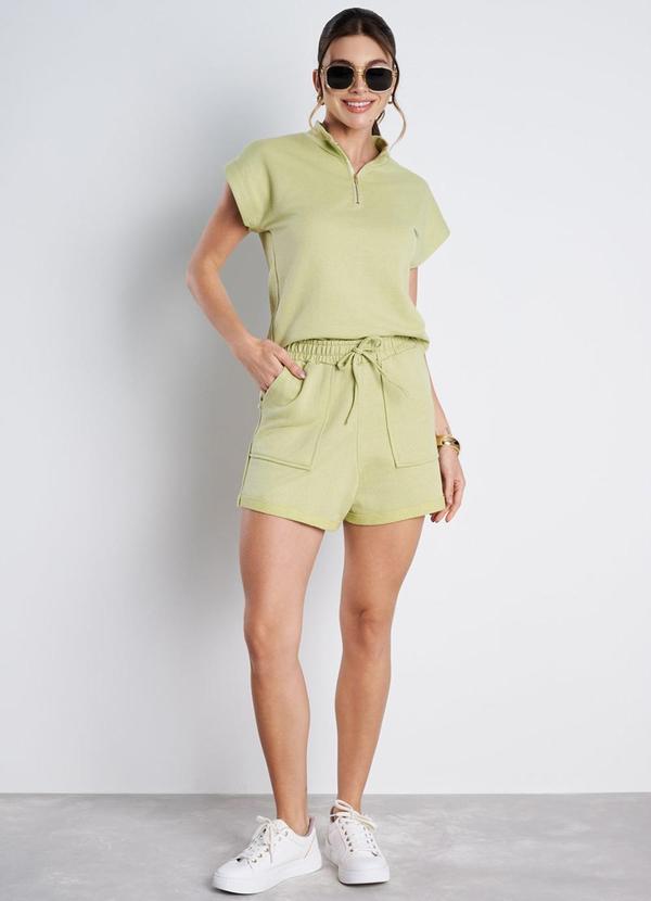 Meu Jeans - Conjunto Moletinho Amora Verde Oliva 3