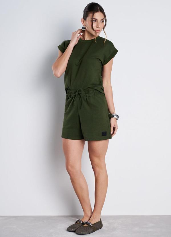 Meu Jeans - Conjunto Moletinho Sandy Verde Militar 1