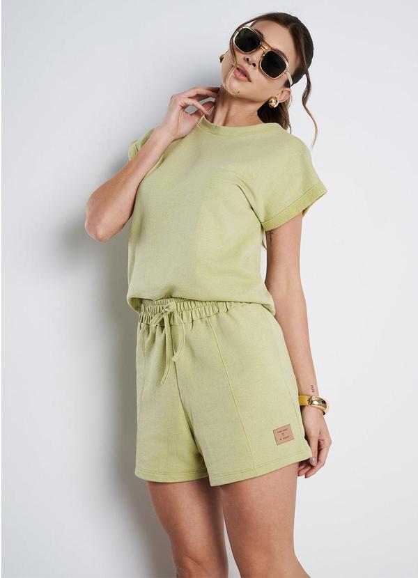 Meu Jeans - Conjunto Moletinho Sandy Verde Oliva 1