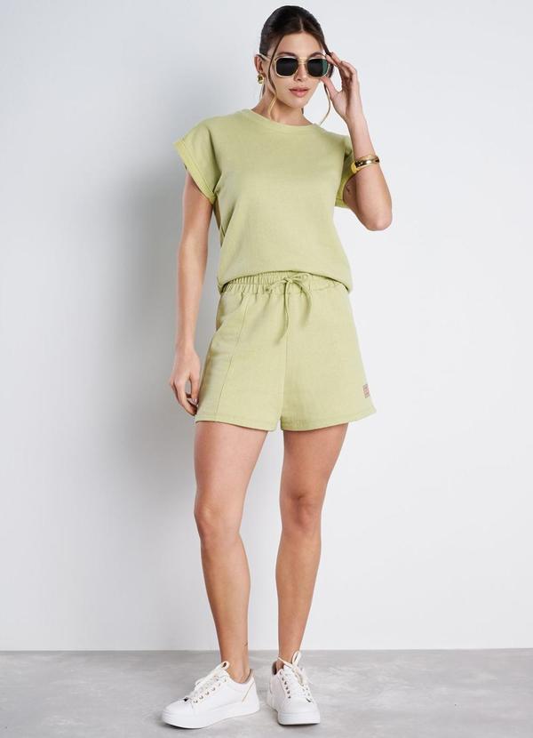 Meu Jeans - Conjunto Moletinho Sandy Verde Oliva 3