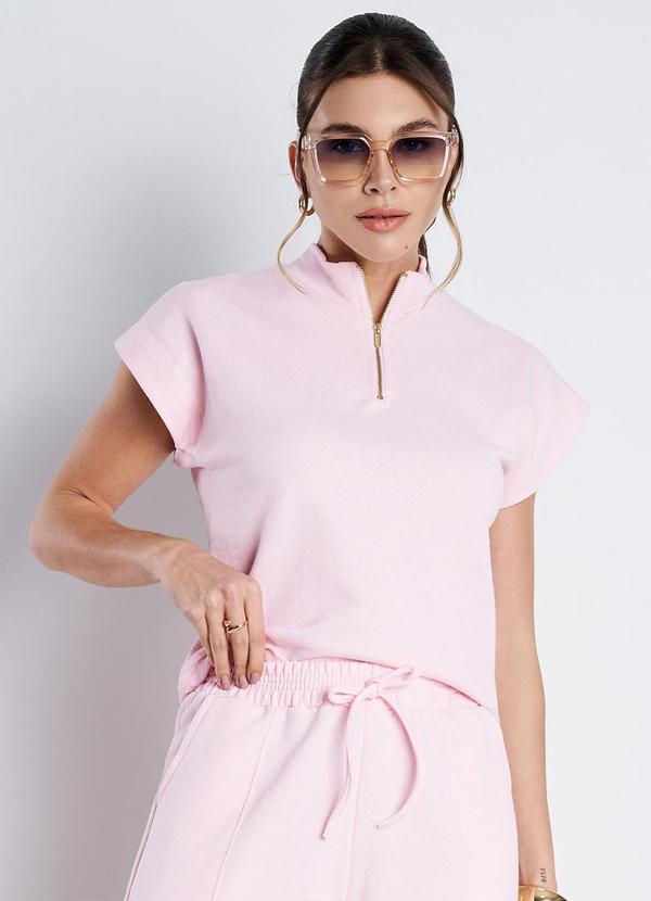 Meu Jeans - Conjunto Moletinho Serena Rosa Bebê 3